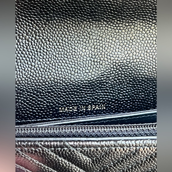 Chanel Caviar Chevron Quilted Large Boy Gusset Flap Wallet Black WOC - Picture 11 of 12